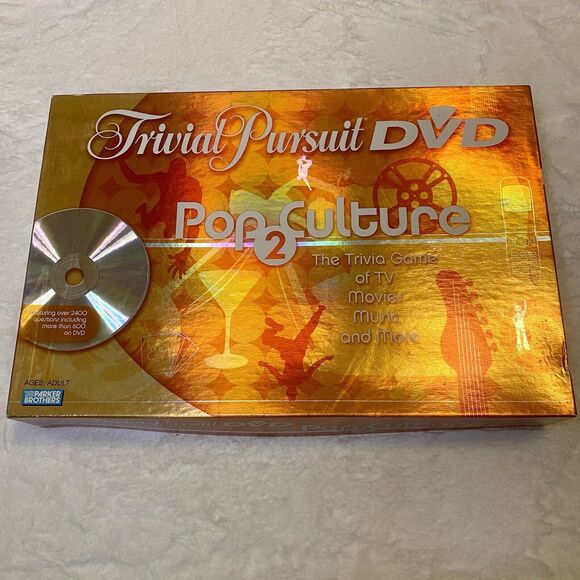 Trivial Pursuit Pop Culture 2 DVD Board Game Vintage 2005 - Picture 1 of 9